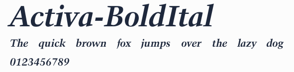 Activa-BoldItal預覽圖