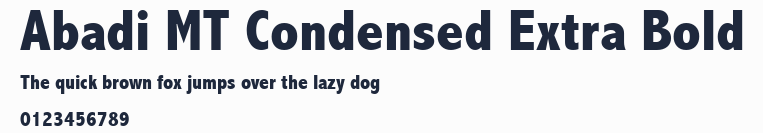 Abadi MT Condensed Extra Bold預覽圖