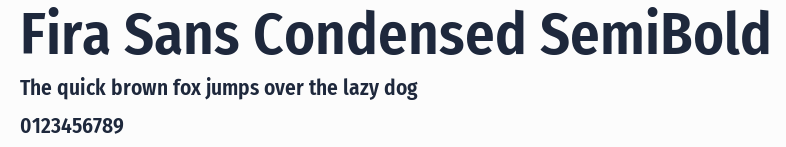 Fira Sans Condensed SemiBold預覽圖
