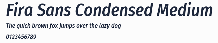 Fira Sans Condensed Medium預覽圖