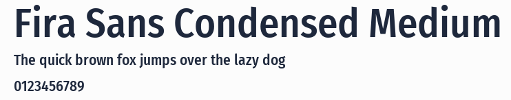 Fira Sans Condensed Medium預覽圖