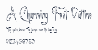 A Charming Font Outline預覽圖