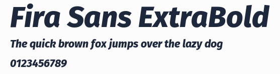 Fira Sans ExtraBold預覽圖