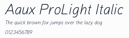 Aaux ProLight Italic預覽圖