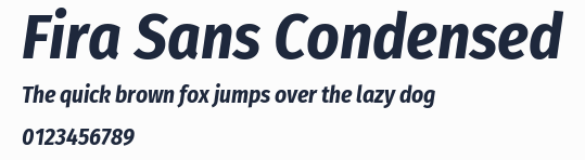 Fira Sans Condensed預覽圖