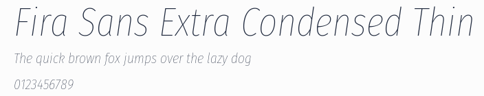 Fira Sans Extra Condensed Thin預覽圖