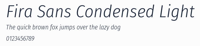 Fira Sans Condensed Light預覽圖