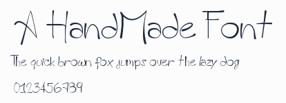 A HandMade Font預覽圖