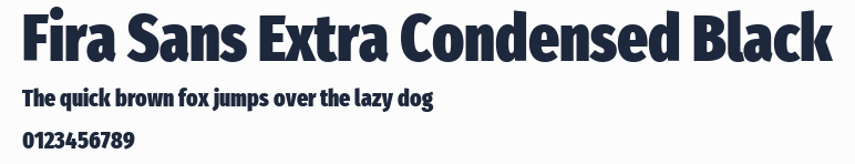 Fira Sans Extra Condensed Black預覽圖