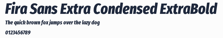 Fira Sans Extra Condensed ExtraBold預覽圖
