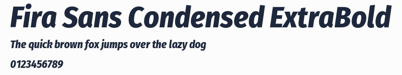 Fira Sans Condensed ExtraBold預覽圖