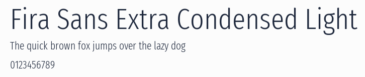 Fira Sans Extra Condensed Light預覽圖