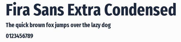Fira Sans Extra Condensed預覽圖