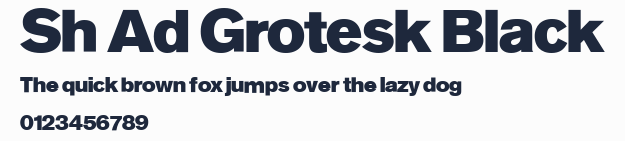 Sh Ad Grotesk Black預覽圖