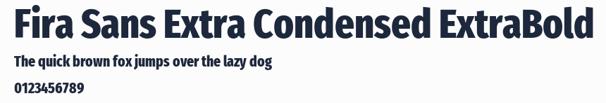 Fira Sans Extra Condensed ExtraBold預覽圖