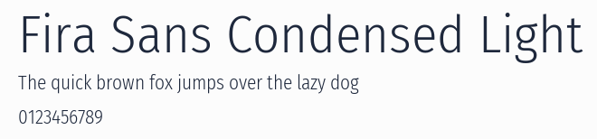 Fira Sans Condensed Light預覽圖