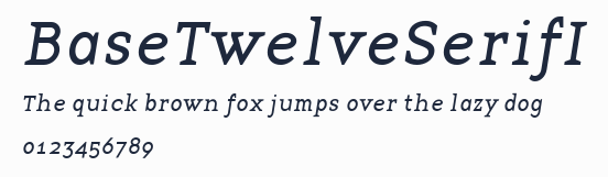 BaseTwelveSerifI預覽圖