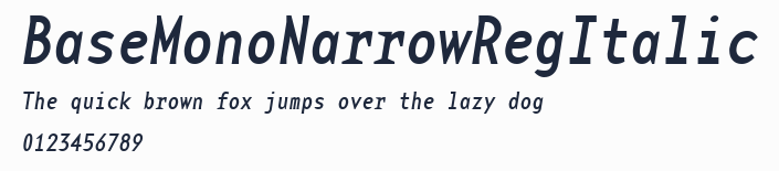 BaseMonoNarrowRegItalic預覽圖
