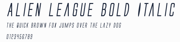 Alien League Bold Italic預覽圖