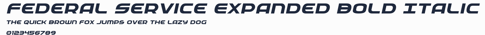 Federal Service Expanded Bold Italic