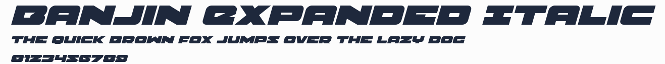 Banjin Expanded Italic預覽圖