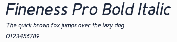 Fineness Pro Bold Italic預覽圖