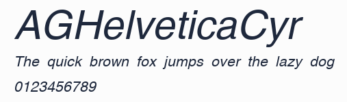AGHelveticaCyr預覽圖