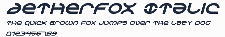 Aetherfox Italic預覽圖