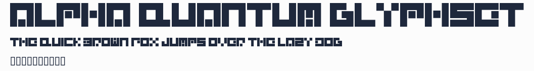 Alpha Quantum Glyphset預覽圖