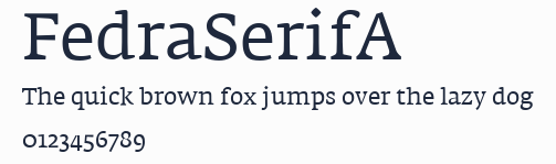 FedraSerifA預覽圖