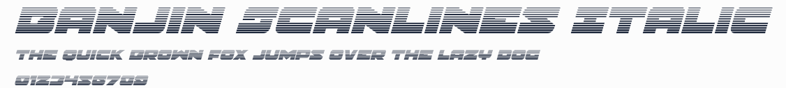 Banjin Scanlines Italic預覽圖