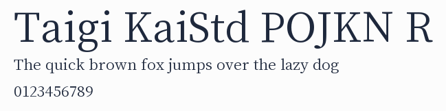 Taigi KaiStd POJKN R預覽圖