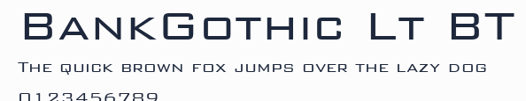 BankGothic Lt BT預覽圖