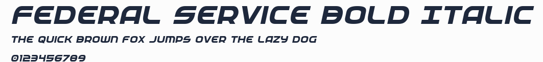 Federal Service Bold Italic預覽圖