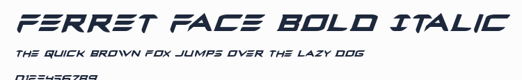 Ferret Face Bold Italic預覽圖