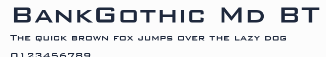 BankGothic Md BT預覽圖