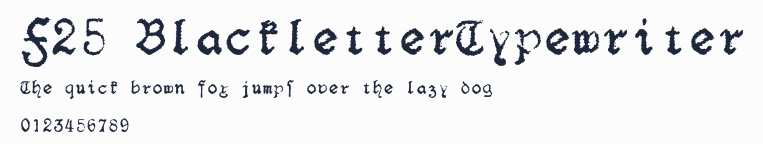 F25 BlackletterTypewriter預覽圖