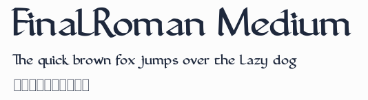 FinalRoman Medium預覽圖