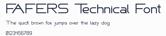 FAFERS Technical Font預覽圖