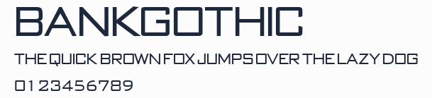 BankGothic預覽圖