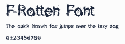 F-Rotten Font預覽圖