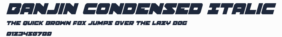 Banjin Condensed Italic預覽圖