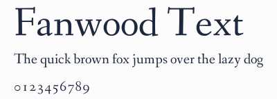 Fanwood Text預覽圖