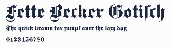 Fette Becker Gotisch預覽圖