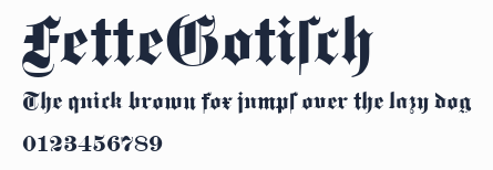 FetteGotisch預覽圖