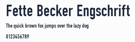 Fette Becker Engschrift預覽圖