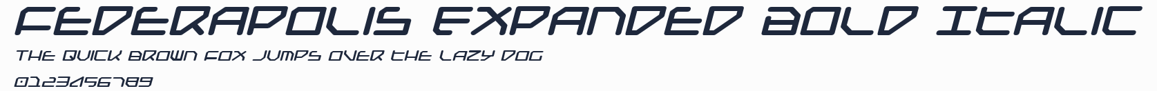 Federapolis Expanded Bold Italic
