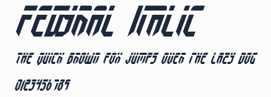 Fedyral Italic預覽圖