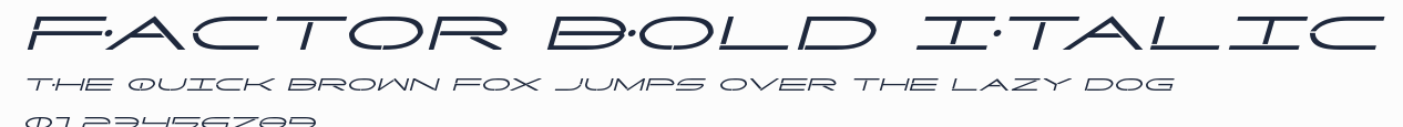 Factor Bold Italic預覽圖