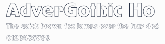 AdverGothic Ho預覽圖